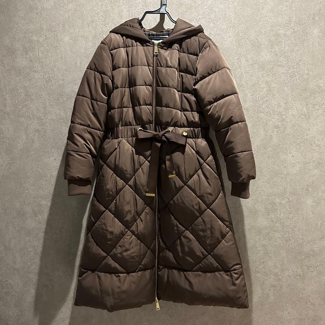 ロングコート ウエストリボン ロゴチャーム le reve vaniller