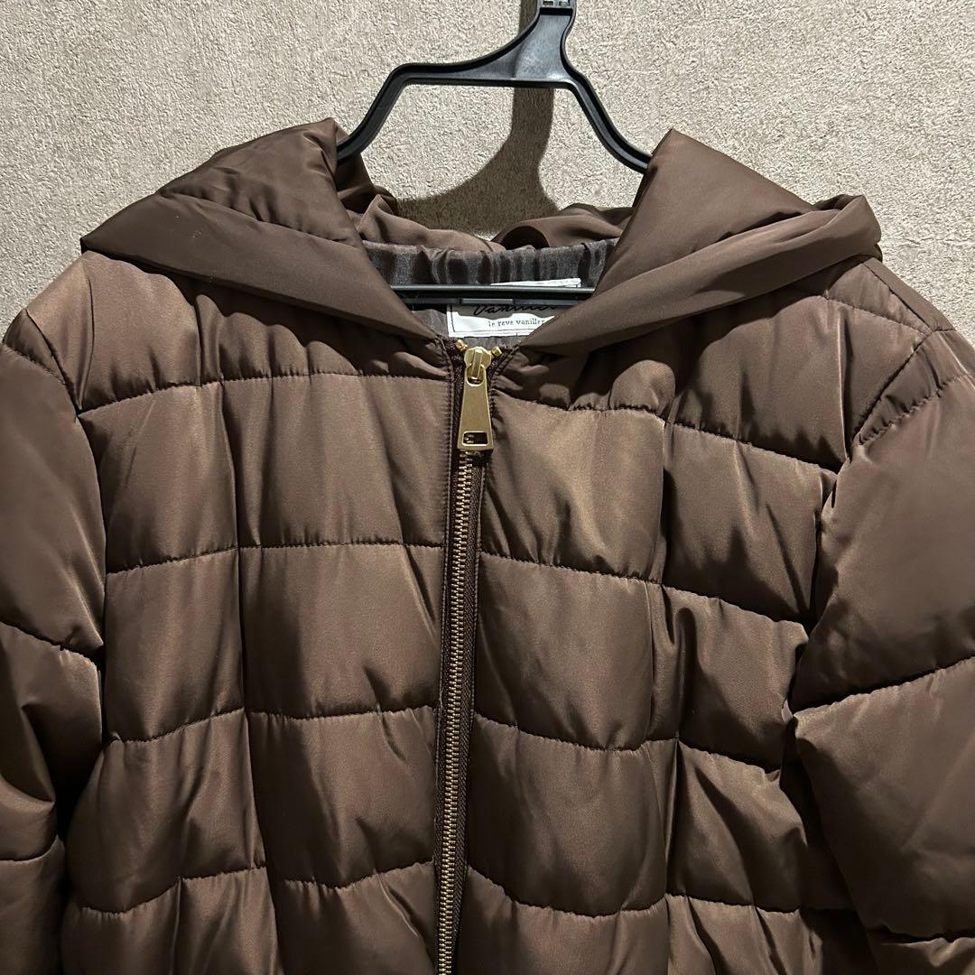 ロングコート ウエストリボン ロゴチャーム le reve vaniller