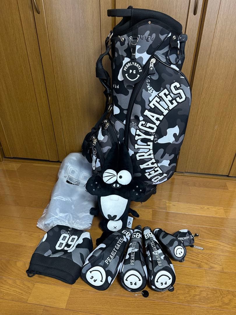 PEARLY GATES グレーカモフラージュスタンドキャディーバッグ