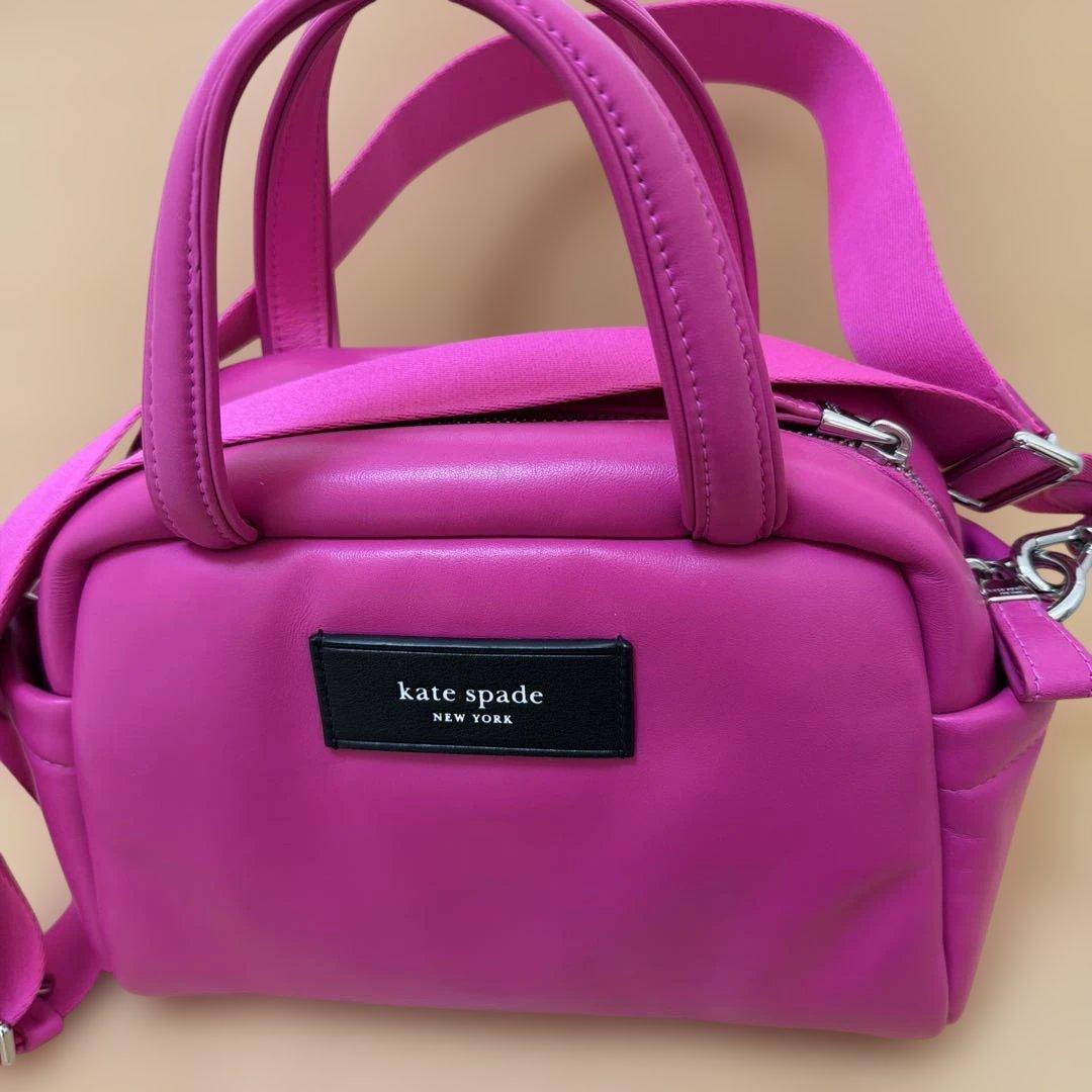 美品ケイトスペード 2wayハンドバッグ ショルダーバッグ ピンク　本革