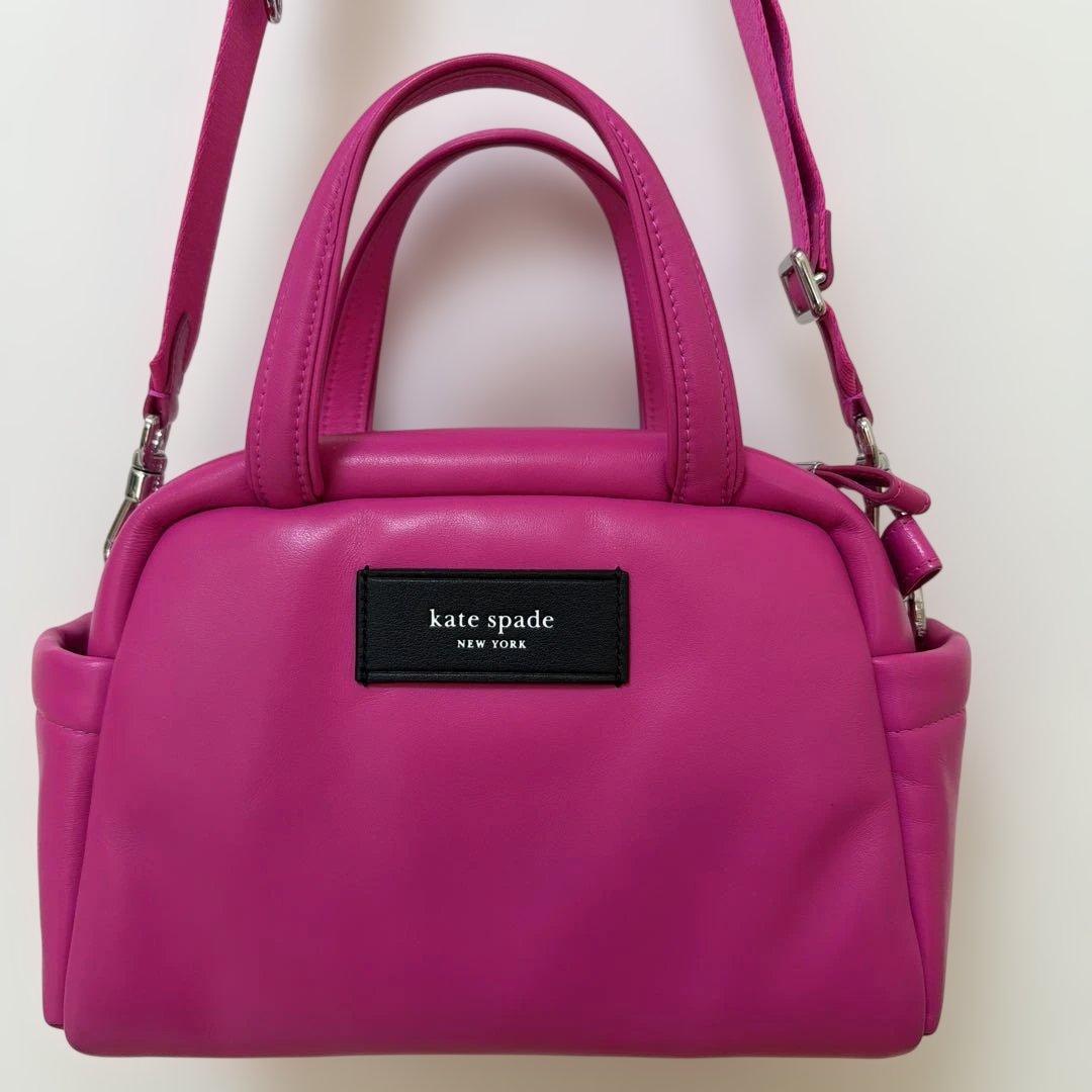 美品ケイトスペード 2wayハンドバッグ ショルダーバッグ ピンク　本革