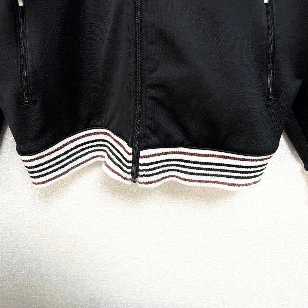 【美品】バーバリー ブラックレーベル✨️トラックジャケット　刺繍ロゴ　希少　黒　M