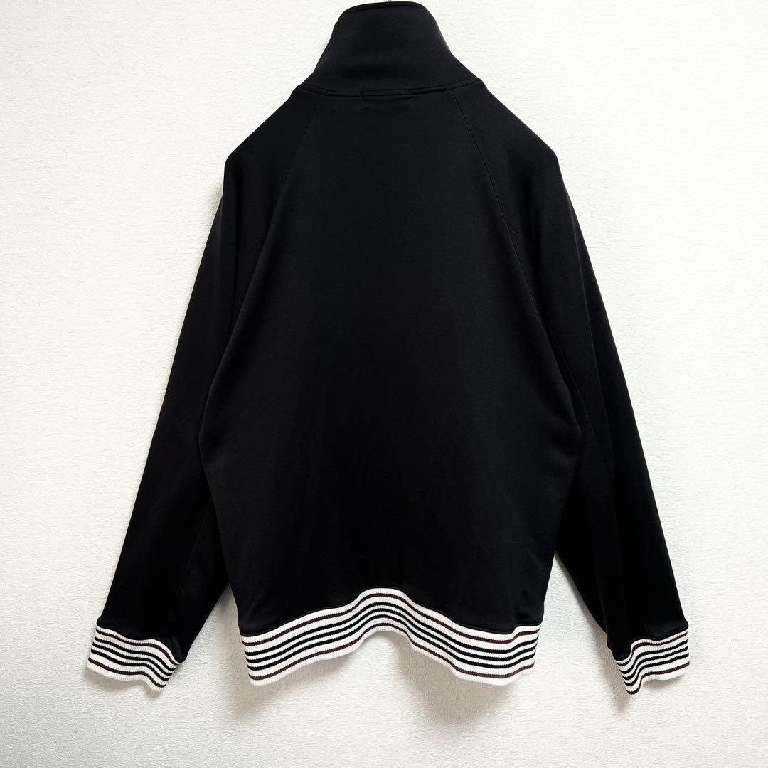 【美品】バーバリー ブラックレーベル✨️トラックジャケット　刺繍ロゴ　希少　黒　M