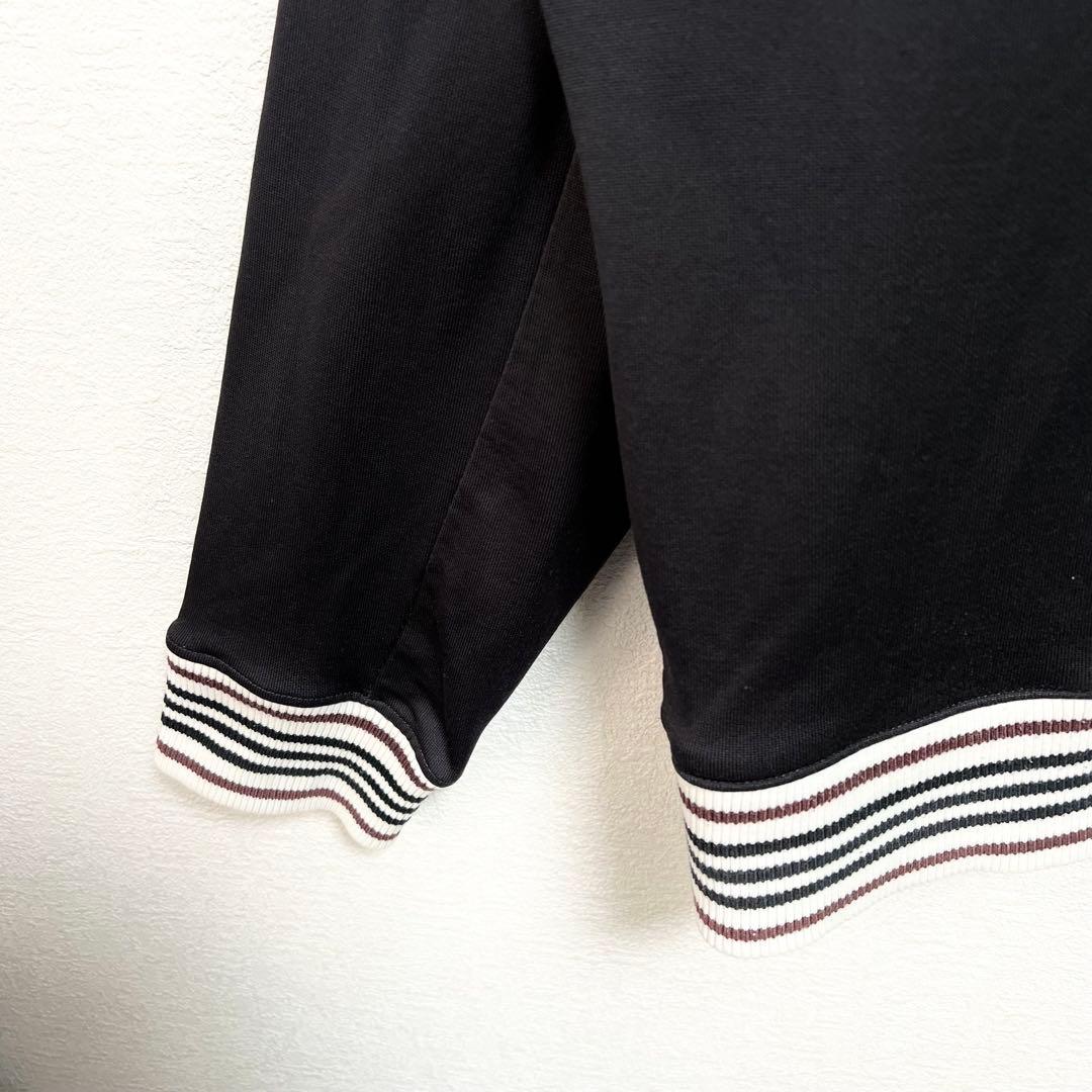 【美品】バーバリー ブラックレーベル✨️トラックジャケット　刺繍ロゴ　希少　黒　M