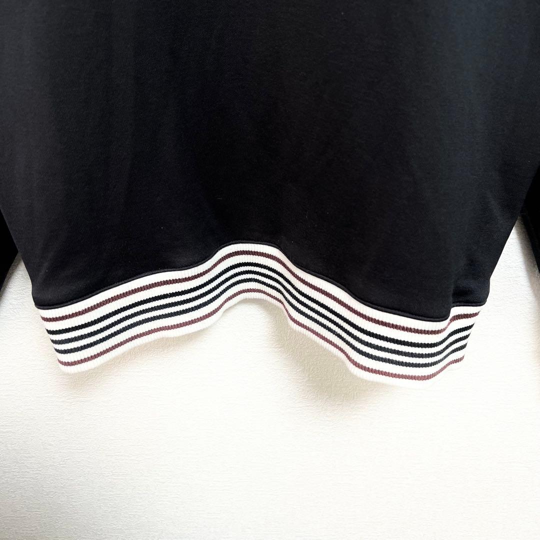 【美品】バーバリー ブラックレーベル✨️トラックジャケット　刺繍ロゴ　希少　黒　M