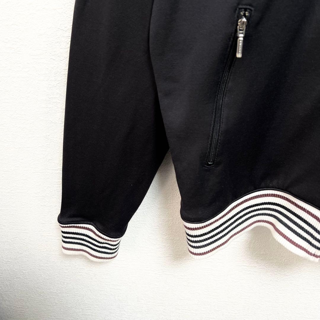 【美品】バーバリー ブラックレーベル✨️トラックジャケット　刺繍ロゴ　希少　黒　M