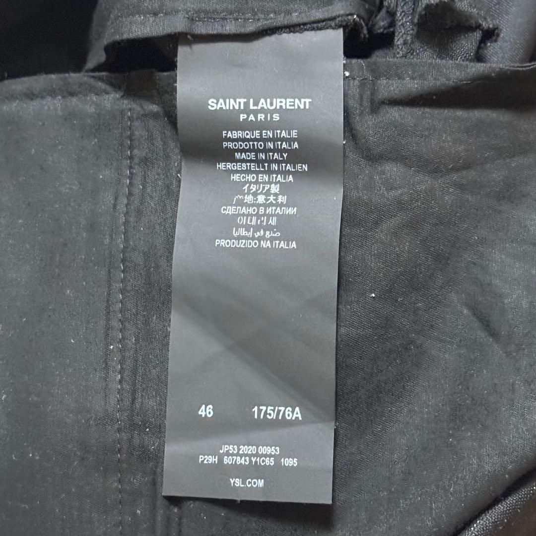 SAINT LAURENT スラックス ダークグレー ストライプ パンツ