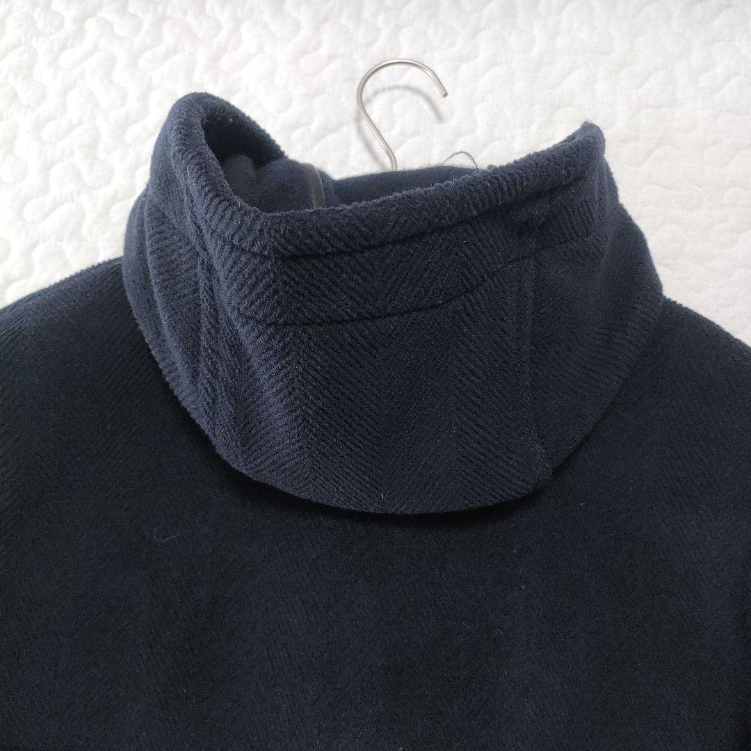 グローバーオール　英国製ダッフルコート　ヘリンボーン　ネイビー　L相当