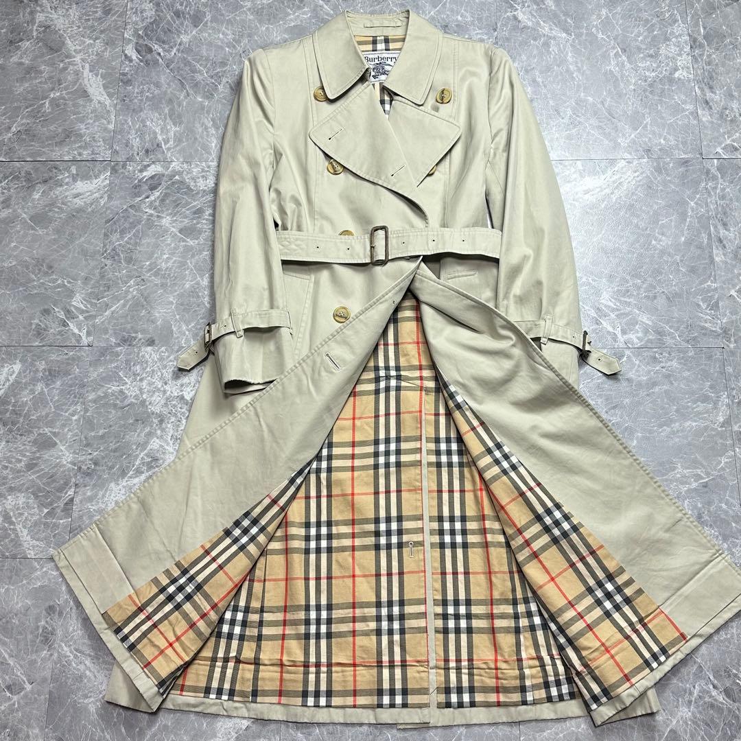 バーバリー♡トレンチコート　ベルト付き　ノバチェック ベージュ系
