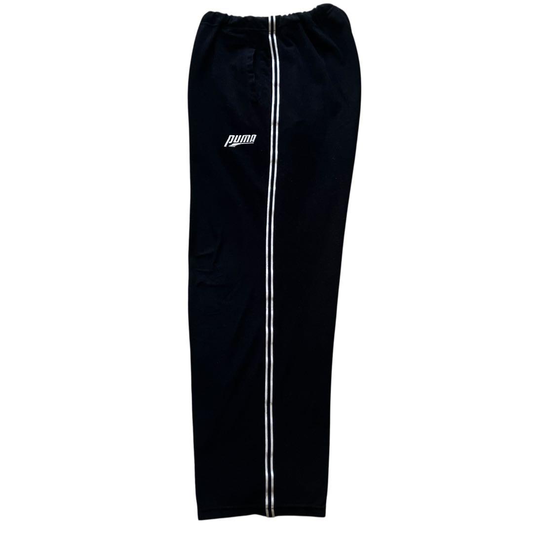 90s OLD PUMA ブラックベロアセットアップ上下 XLサイズ 旧ロゴ 黒