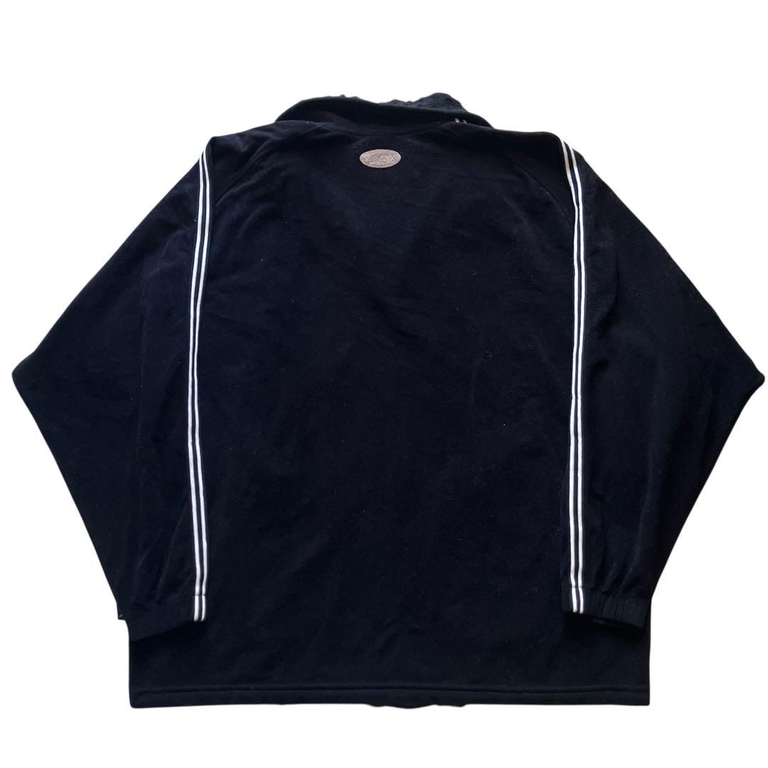 90s OLD PUMA ブラックベロアセットアップ上下 XLサイズ 旧ロゴ 黒