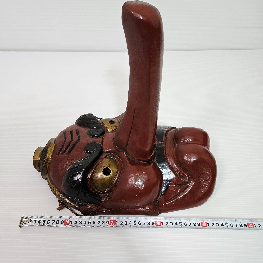 特大　天狗お面　天狗　面 お面　木製　木彫り　古民家　魔除け　縁起物