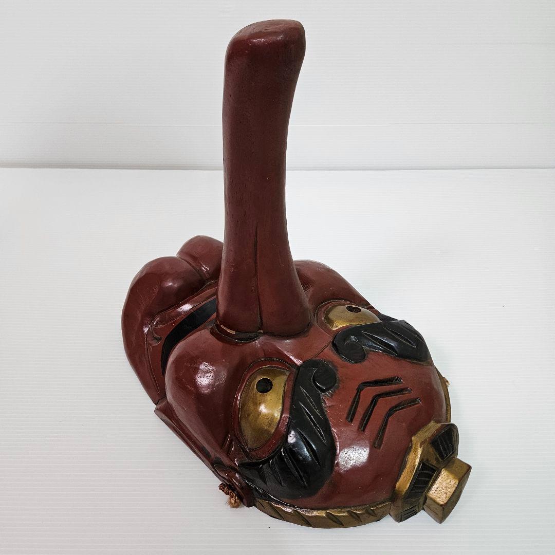 特大　天狗お面　天狗　面 お面　木製　木彫り　古民家　魔除け　縁起物