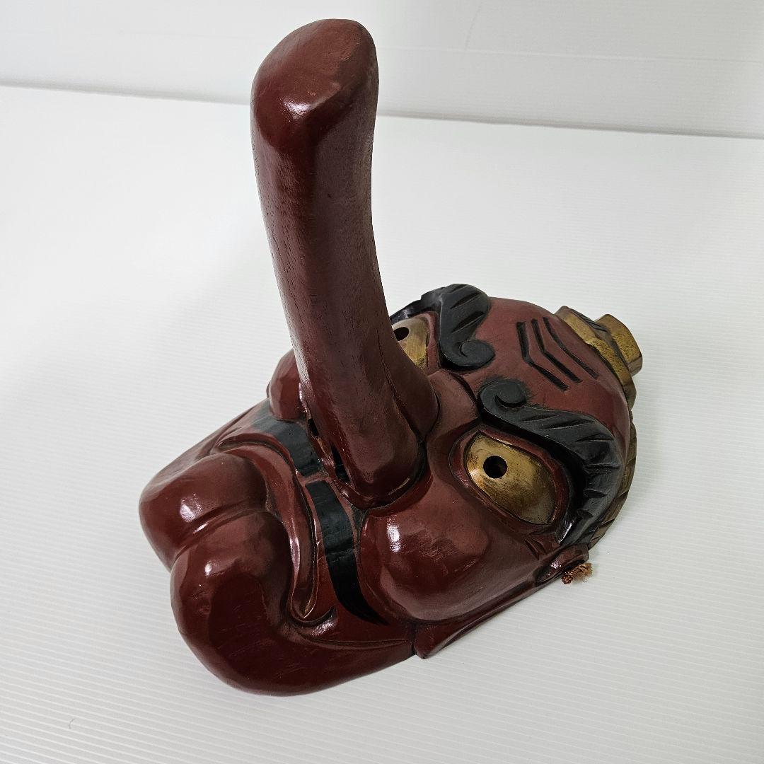 特大　天狗お面　天狗　面 お面　木製　木彫り　古民家　魔除け　縁起物