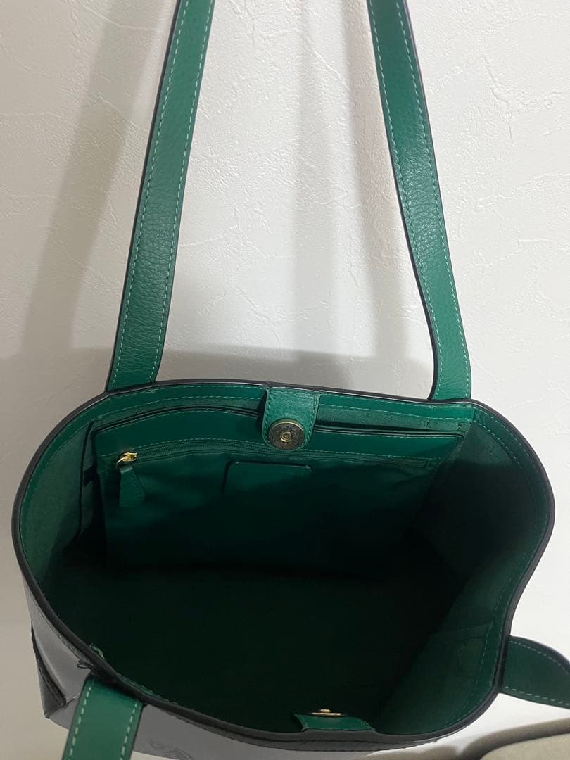 中古美品！COACH コーチ トートバッグ C5775 ロゴ ブルー系