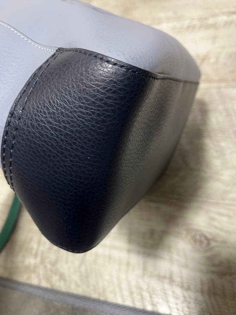 中古美品！COACH コーチ トートバッグ C5775 ロゴ ブルー系