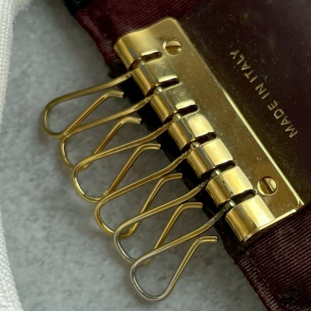 美品 CHANEL 6連キーケース キャビアスキン ココマーク ブラック