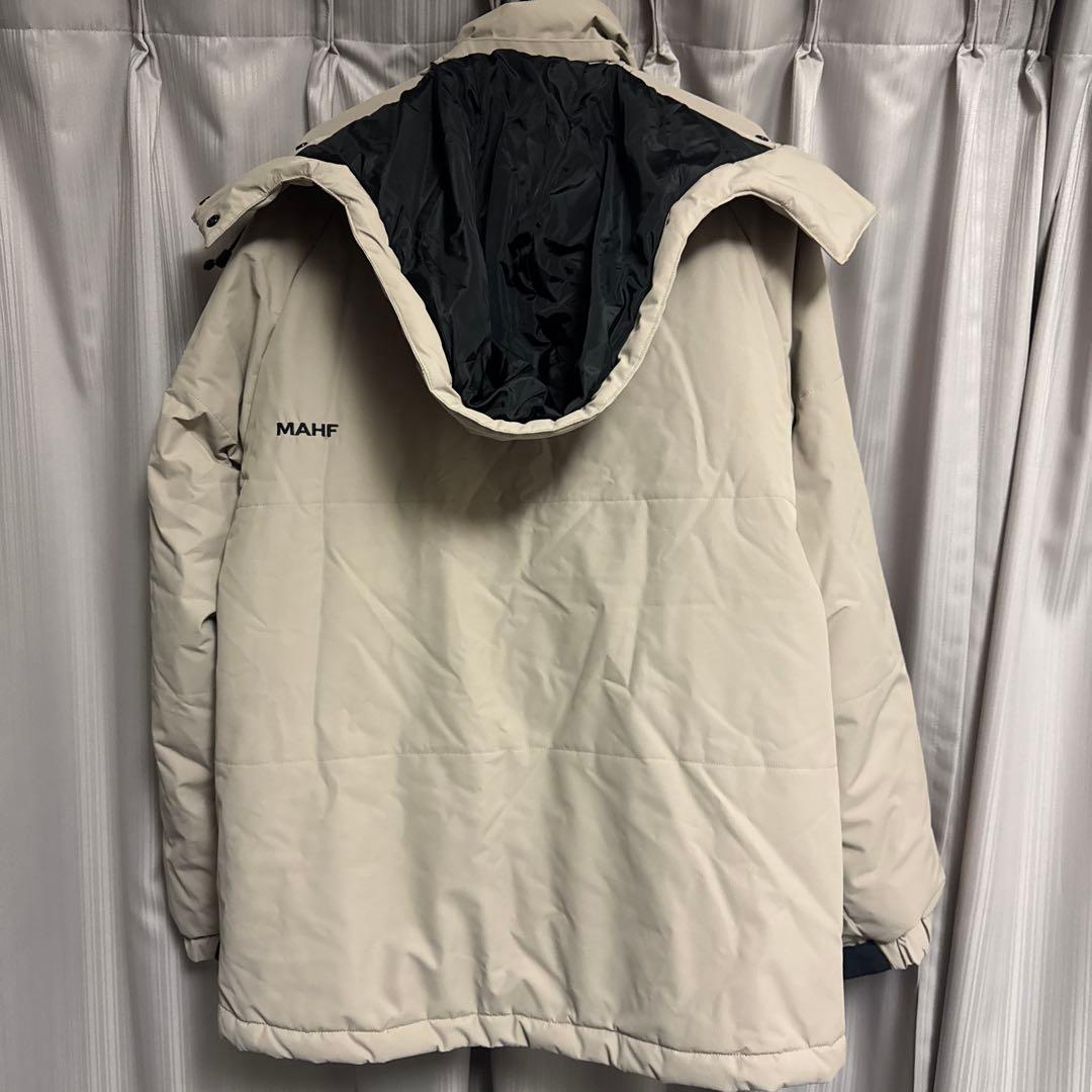 MAHF XL ダウンジャケット ベージュ/ブラック