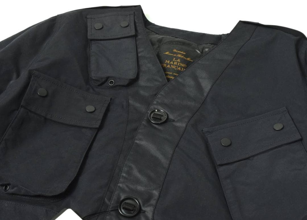 未使用 マリンフランセーズ メンズ 中綿入り ノーカラー ブルゾン 46