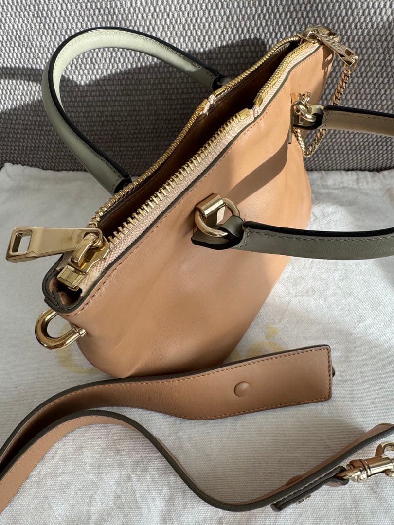 Chloé クロエ ベイリー ベージュ ショルダーバッグ カーフ
