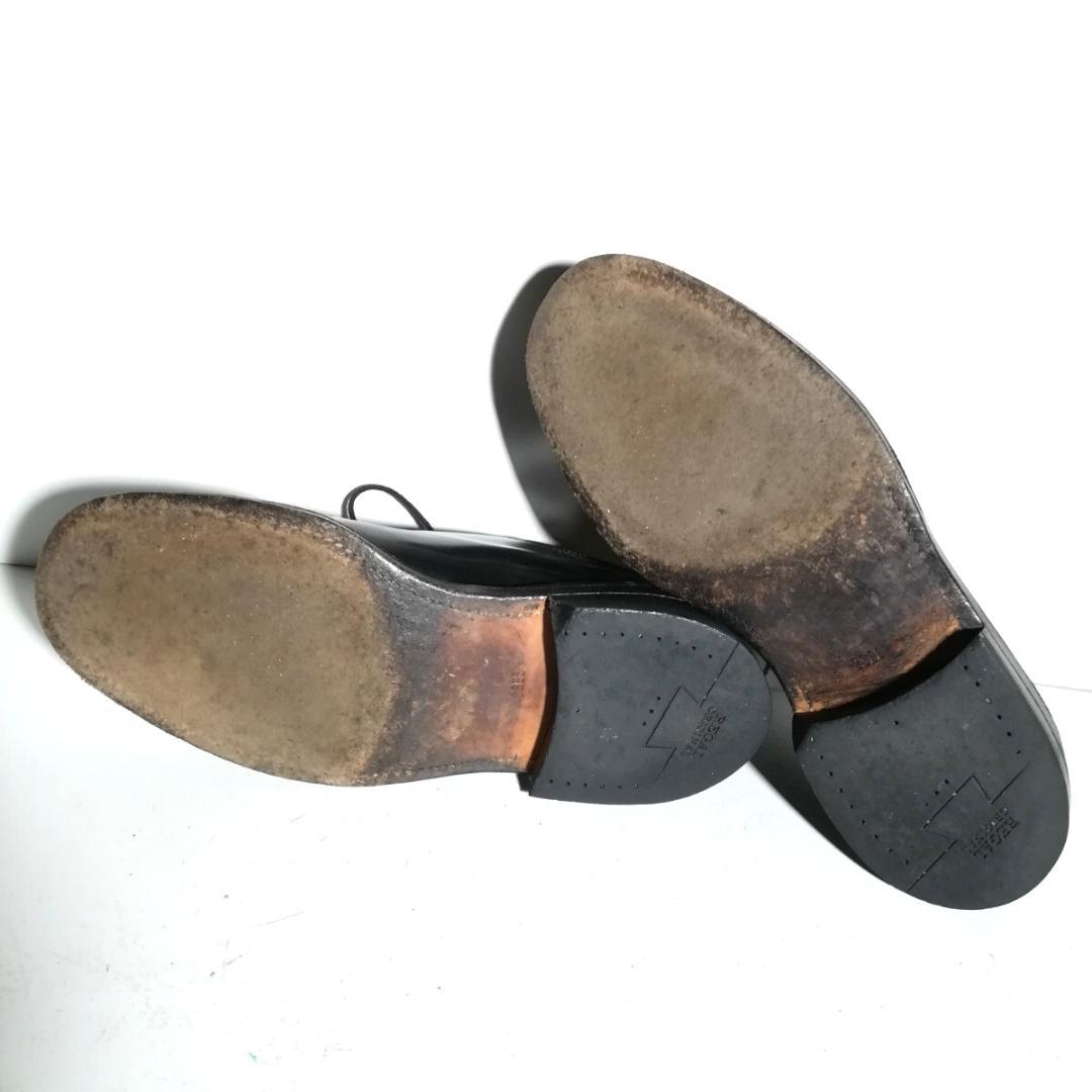 d0175 リーガル REGAL シェルコードバン プレーントゥ 23EE 黒