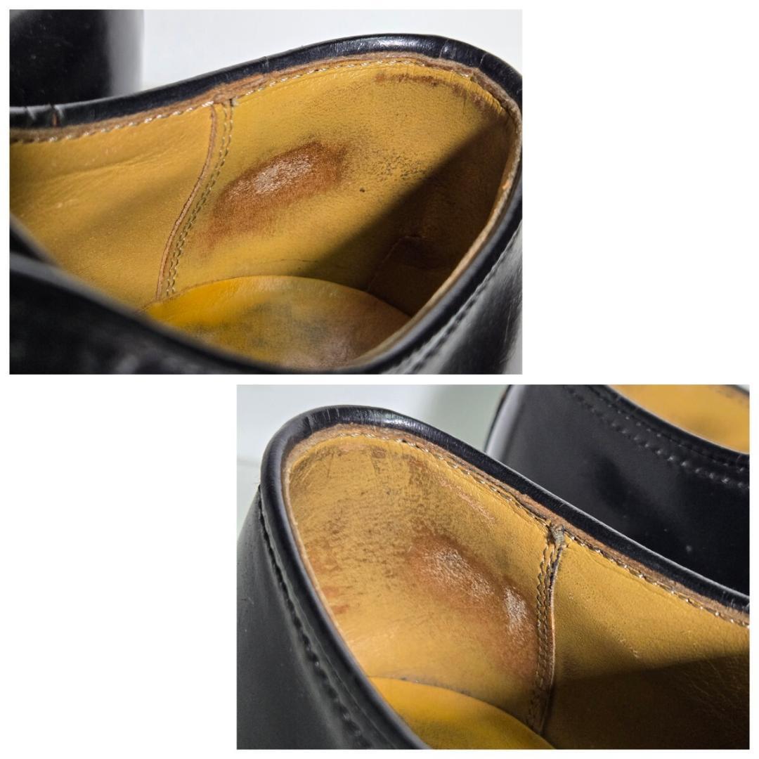 d0175 リーガル REGAL シェルコードバン プレーントゥ 23EE 黒