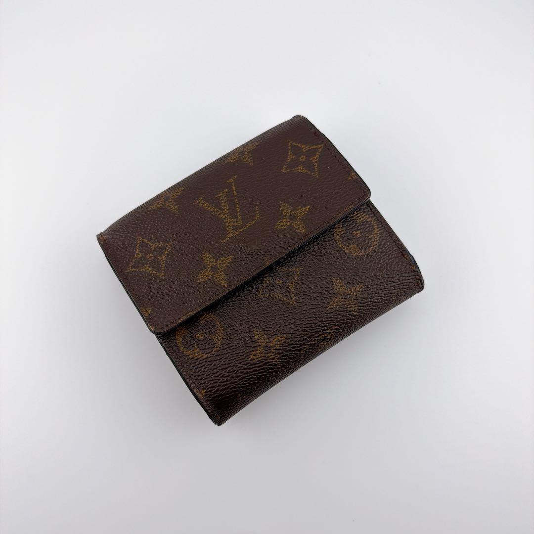 【良品】ルイヴィトン モノグラム ポルトモネビエカルトクレディ 三つ折り財布