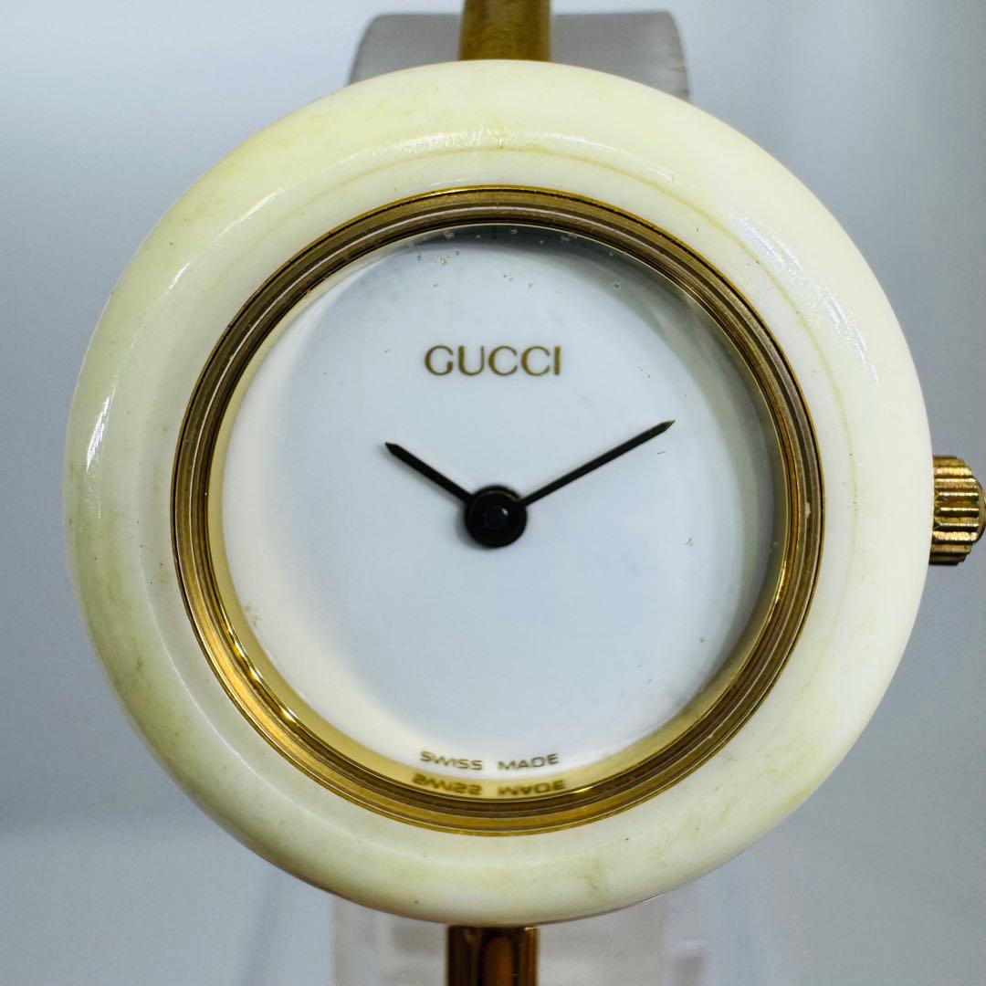✨GUCCI✨グッチ✨GG✨チェンジベゼル✨白金✨クオーツ✨腕時計✨付属品無し✨