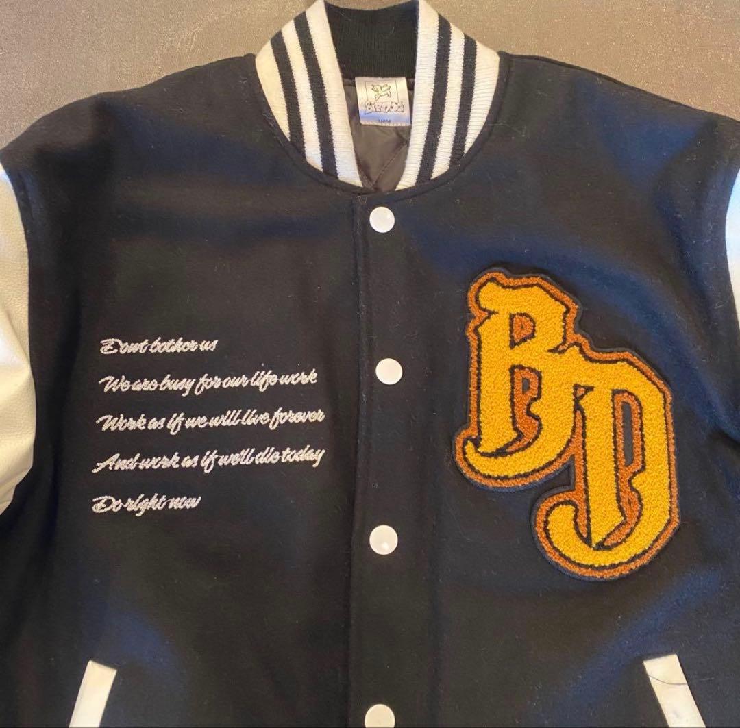 BIRDOG バードック　コムドット　スタジャン　スカジャン　L ウール　BLK