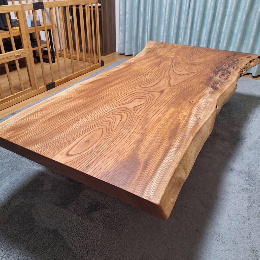 一枚板 欅 けやき ケヤキ ローテーブル ダイニングテーブル 天板のみ 銘木