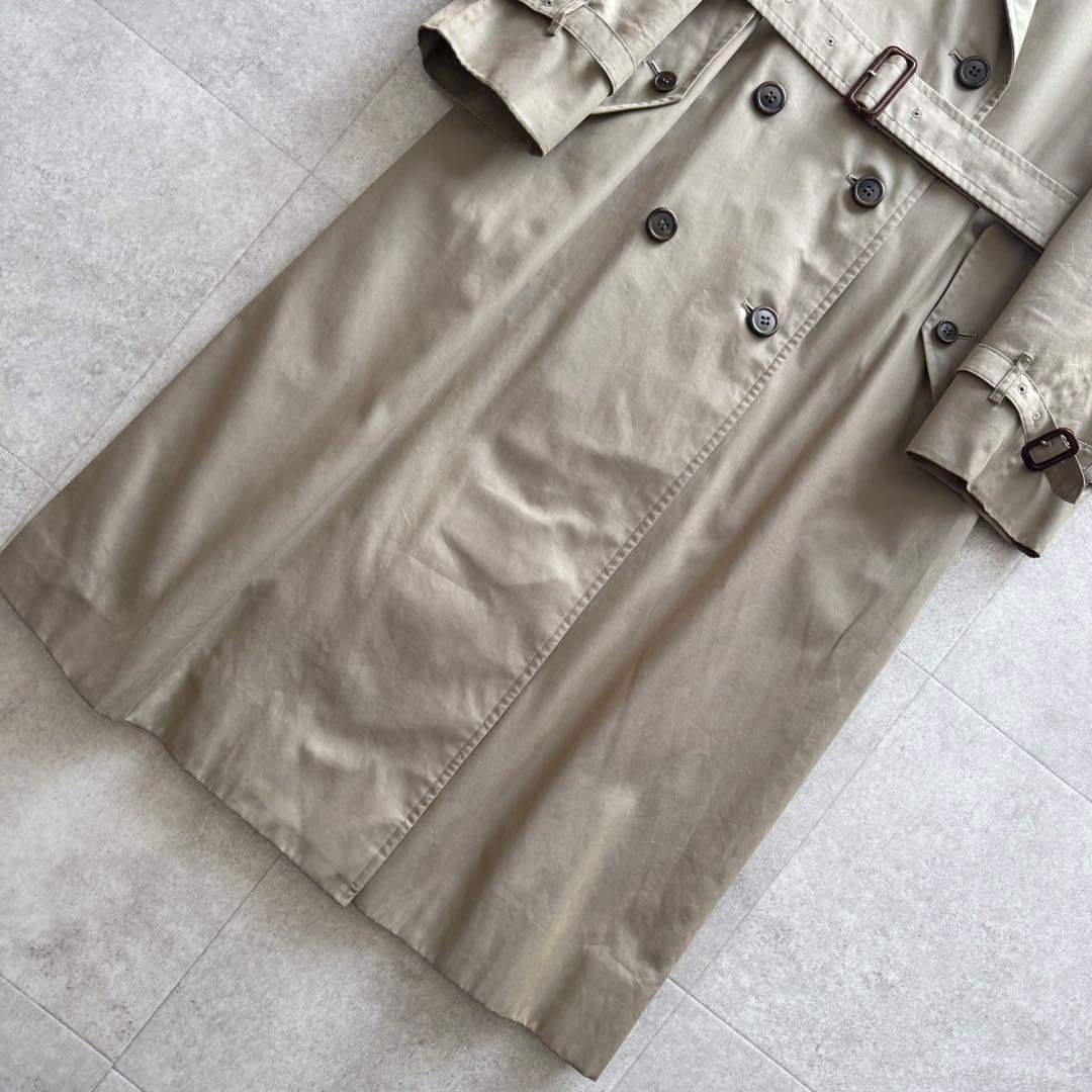 バーバリー　トレンチコート　ノバチェック　玉虫色　ダブル　ベルト　11　ベージュ