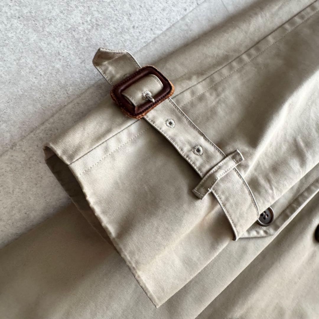 バーバリー　トレンチコート　ノバチェック　玉虫色　ダブル　ベルト　11　ベージュ