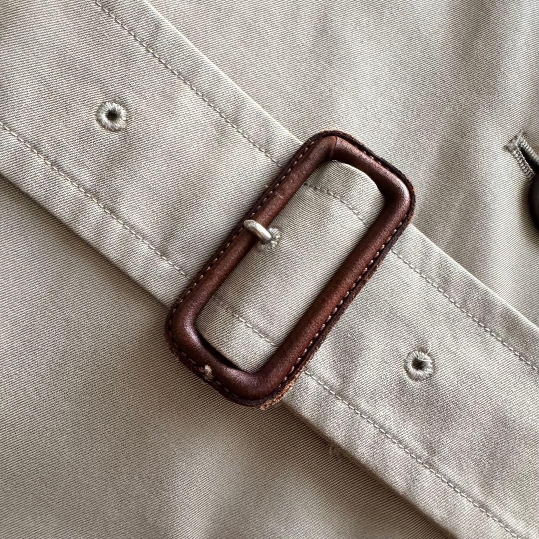 バーバリー　トレンチコート　ノバチェック　玉虫色　ダブル　ベルト　11　ベージュ