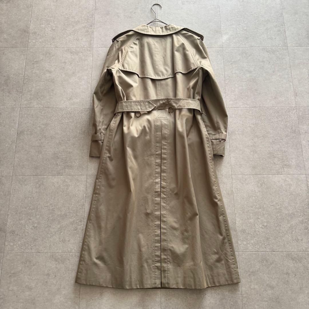 バーバリー　トレンチコート　ノバチェック　玉虫色　ダブル　ベルト　11　ベージュ