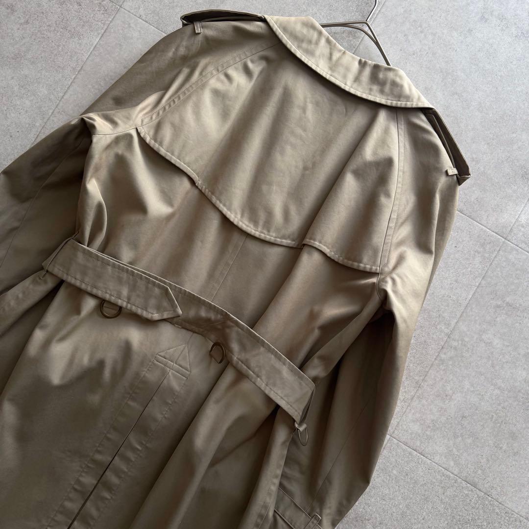 バーバリー　トレンチコート　ノバチェック　玉虫色　ダブル　ベルト　11　ベージュ