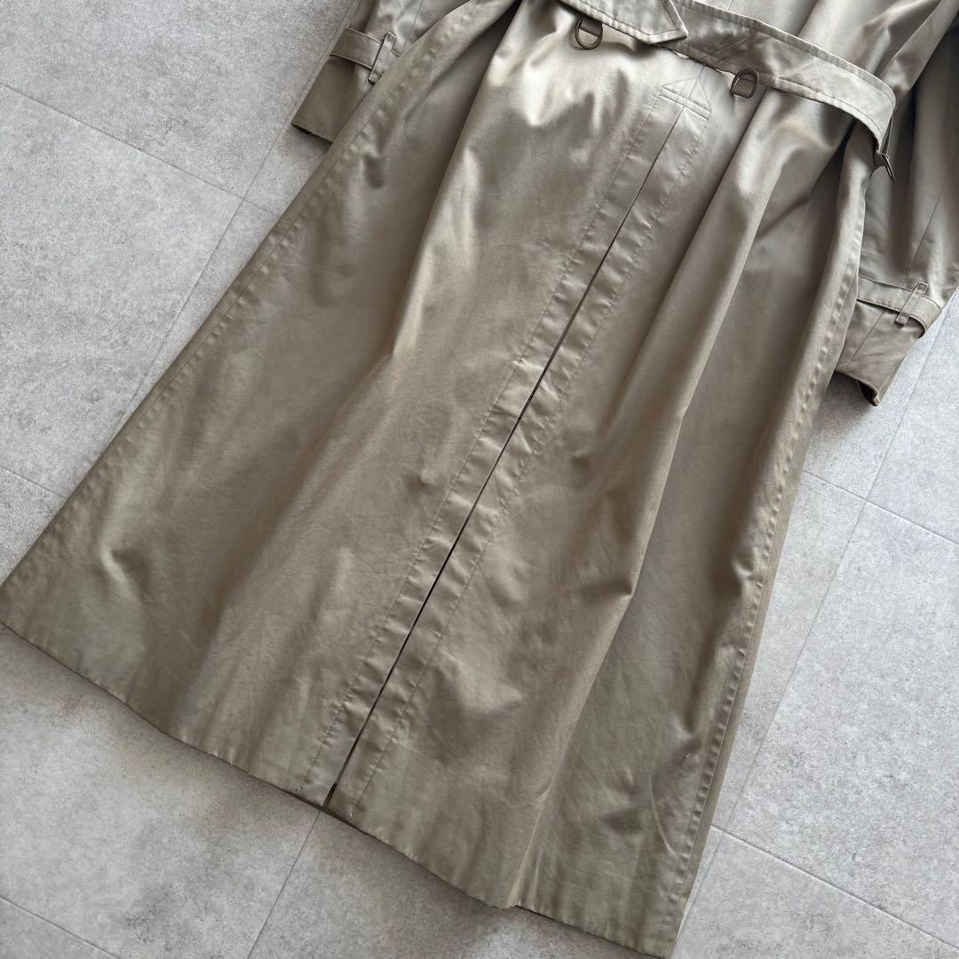 バーバリー　トレンチコート　ノバチェック　玉虫色　ダブル　ベルト　11　ベージュ