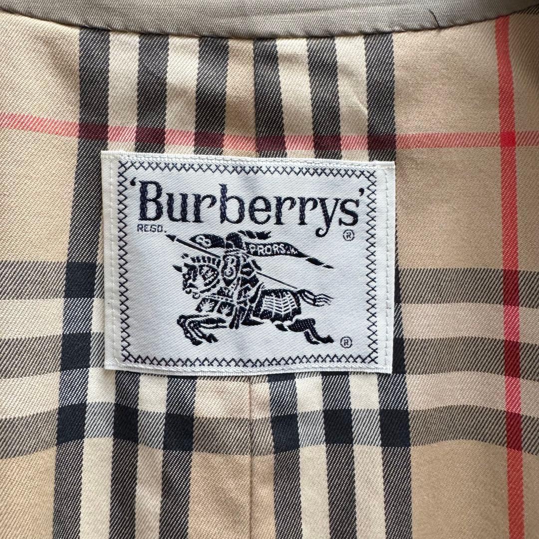 バーバリー　トレンチコート　ノバチェック　玉虫色　ダブル　ベルト　11　ベージュ