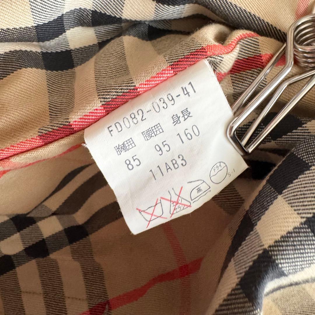 バーバリー　トレンチコート　ノバチェック　玉虫色　ダブル　ベルト　11　ベージュ