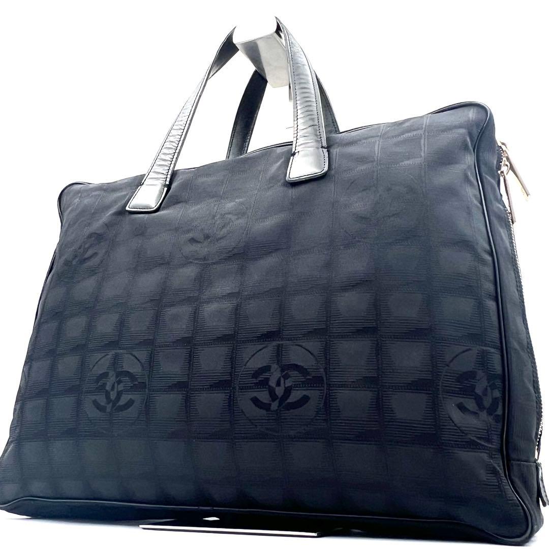 《美品》CHANELニュートラベルライン ナイロン レザー ビジネスバッグ A4