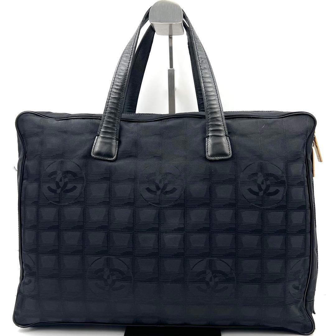 《美品》CHANELニュートラベルライン ナイロン レザー ビジネスバッグ A4