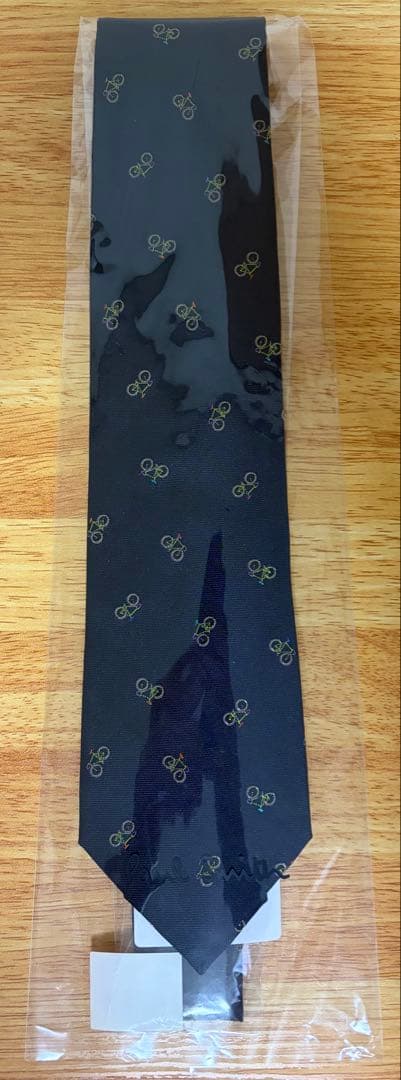 【未使用・ギフト袋付】ポールスミス ネクタイ シルク100% 自転車モチーフ