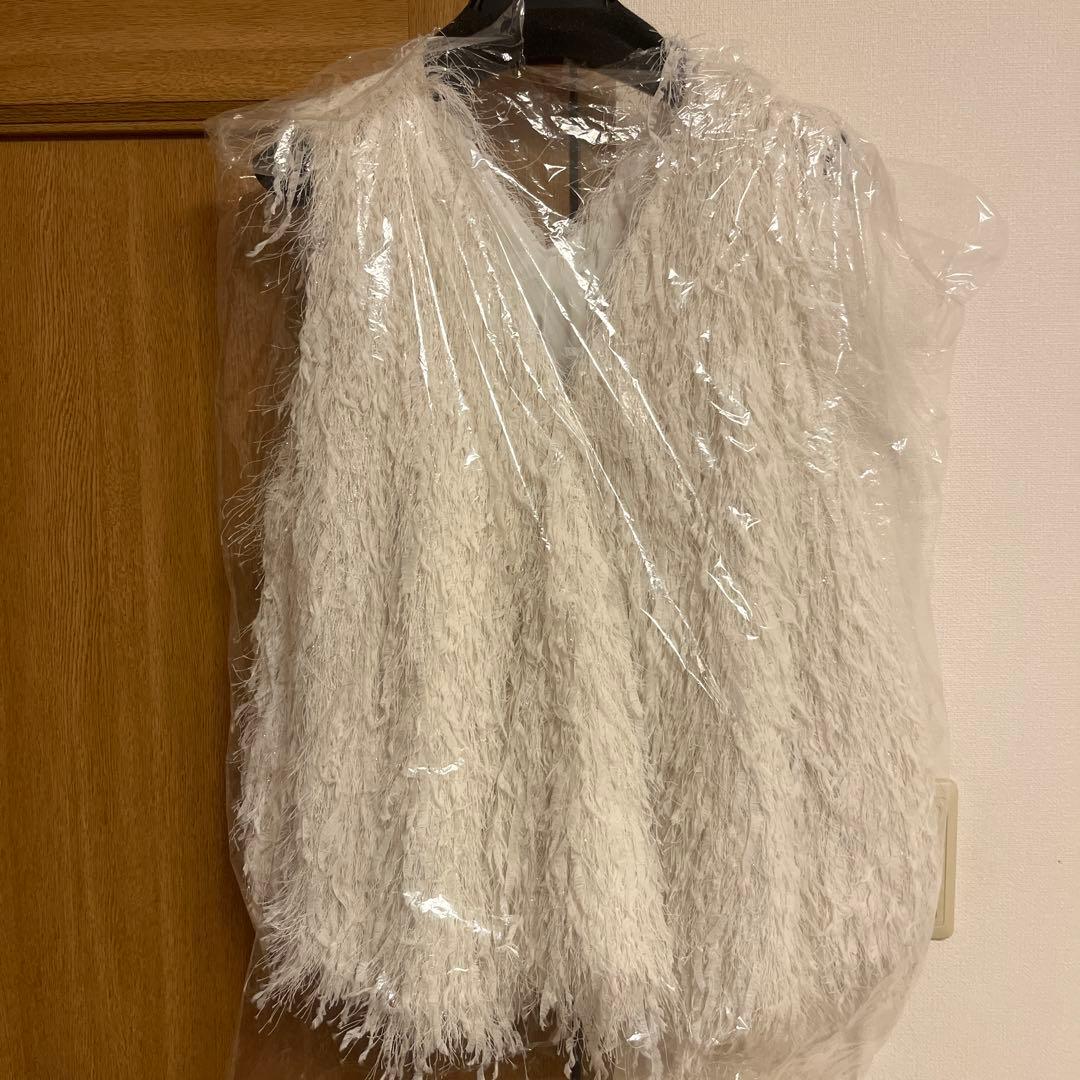 【1/6までの出品】Aラインフレアトップス ginie ホワイト Cygne