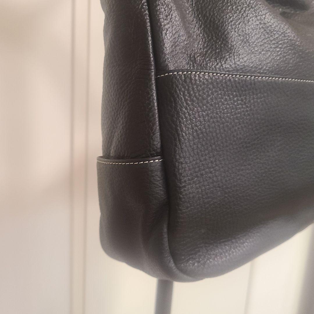 【皇室御用達】濱野皮革工藝 HAMANO 本革ブラックバッグ 2WAY