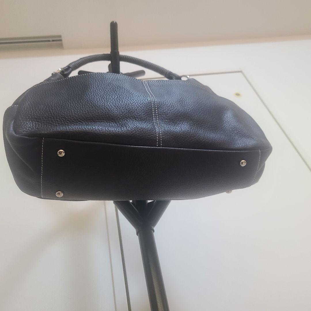 【皇室御用達】濱野皮革工藝 HAMANO 本革ブラックバッグ 2WAY