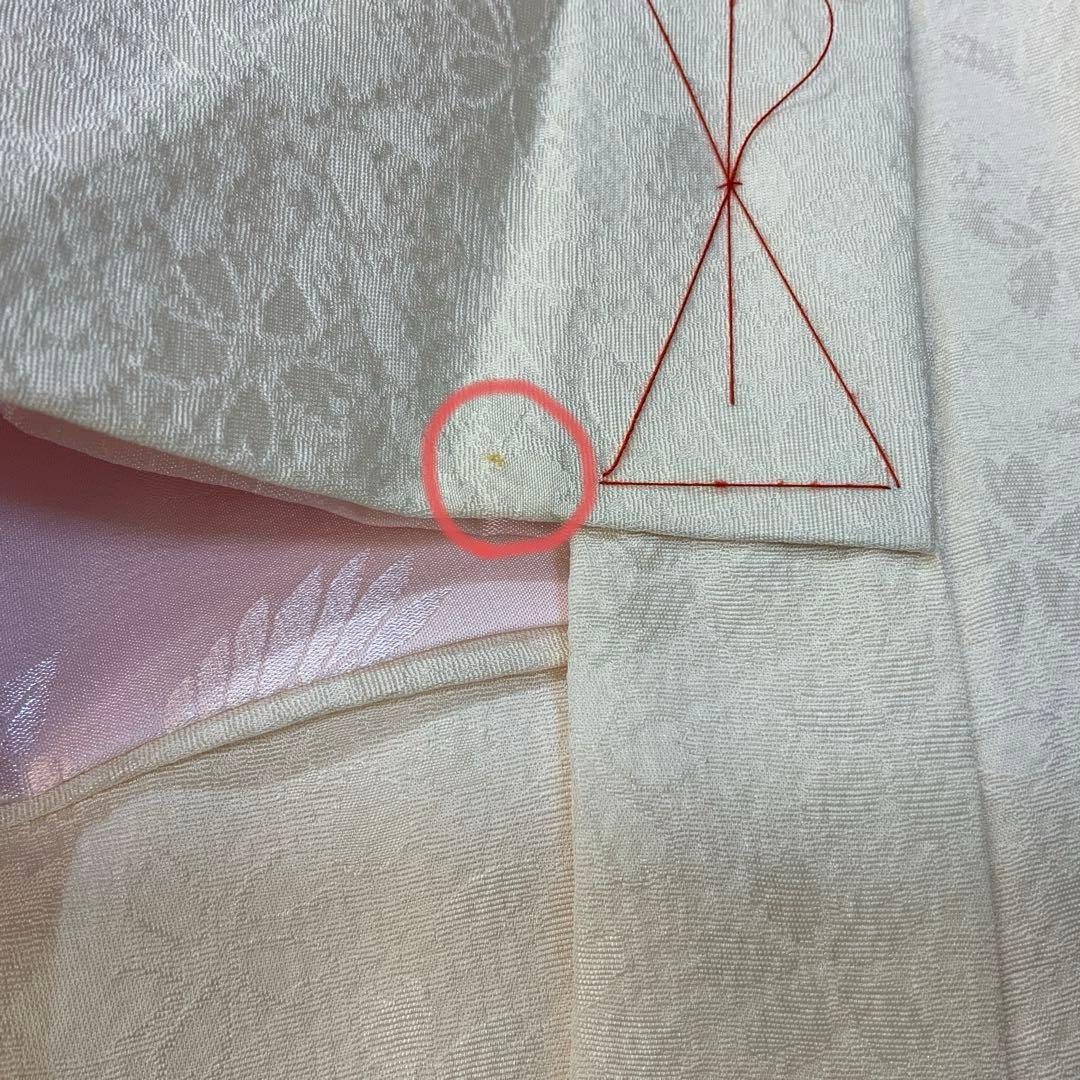 京友禅　絹　お祝い着　お宮参り　753　七五三　ホワイト　袖丸み　708162