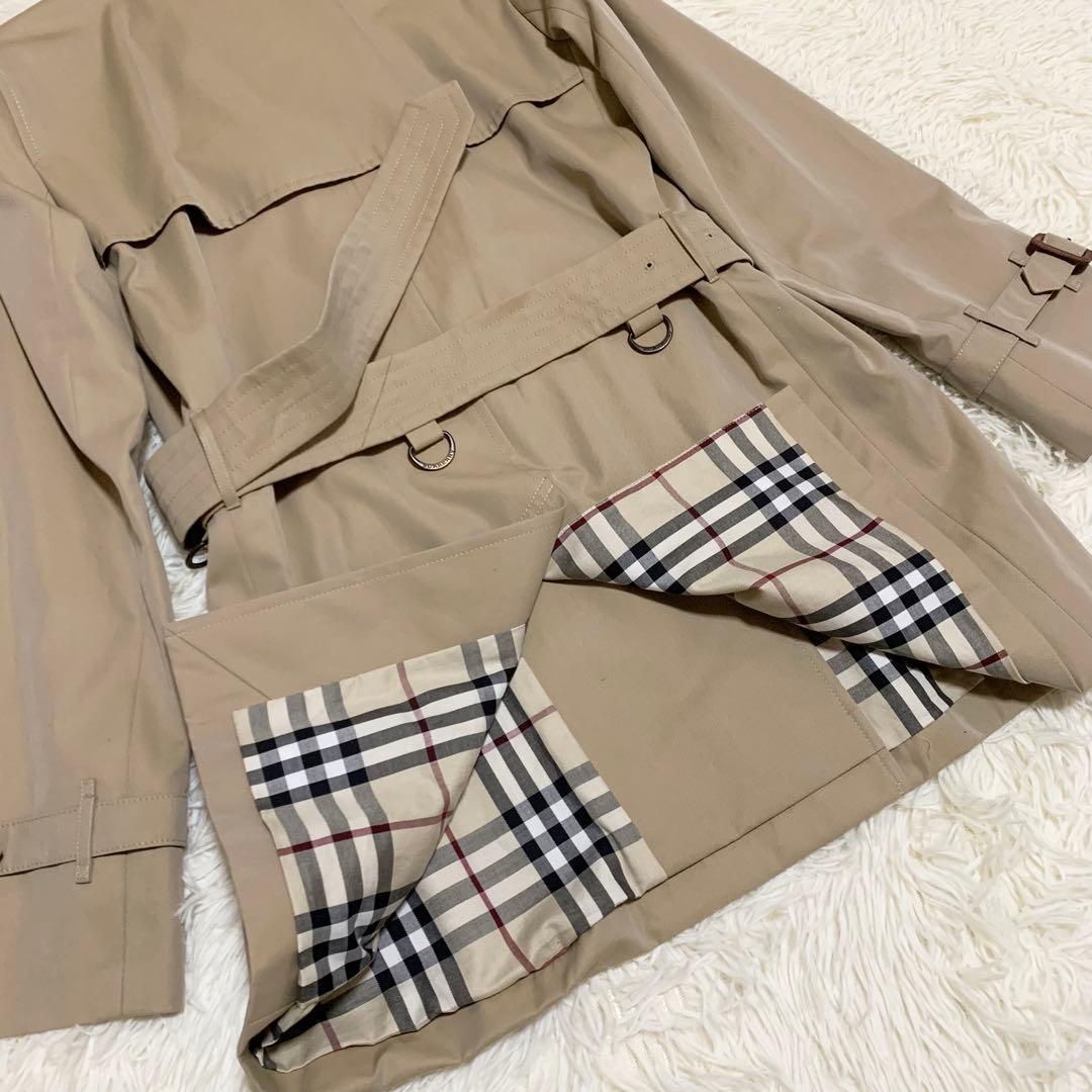 【希少】バーバリーロンドン トレンチコート ベージュ ノバチェック ベルト 36