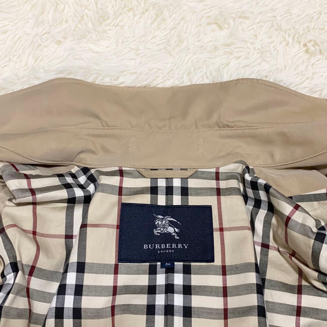 【希少】バーバリーロンドン トレンチコート ベージュ ノバチェック ベルト 36