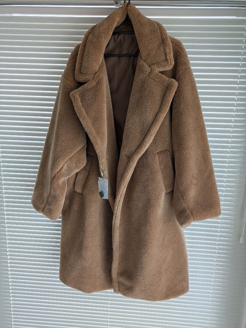 新品未使用★テディボアロングコート モカ F