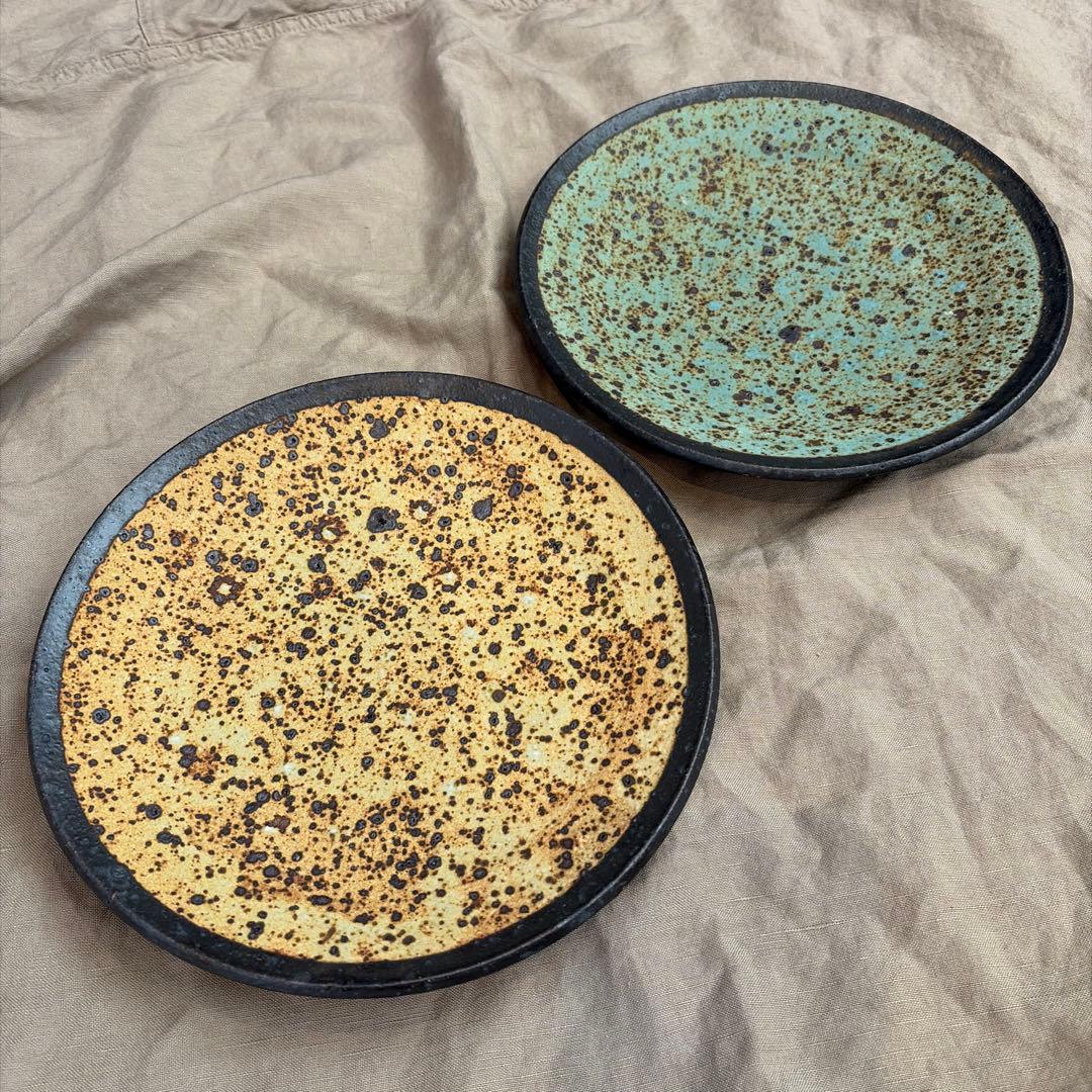 山田義力　21cmプレート　2枚