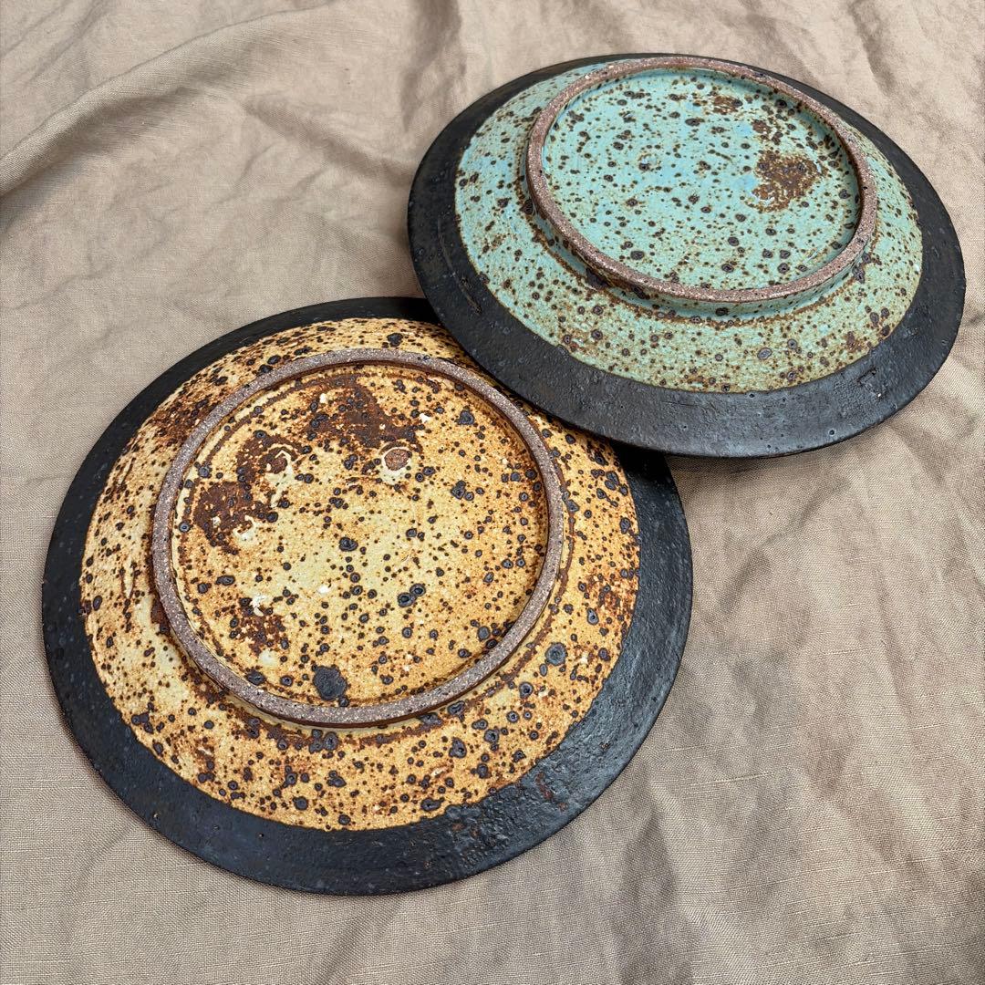 山田義力　21cmプレート　2枚